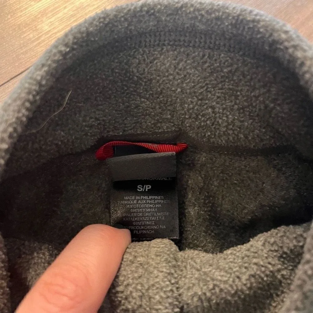 North Face Grey Fleece‎ Quarterzip Jacket Women Small